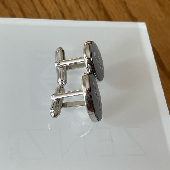 G Monogram Engraved Initial Letter Name Font Vintage Cuff Links - Picture 4 of 5